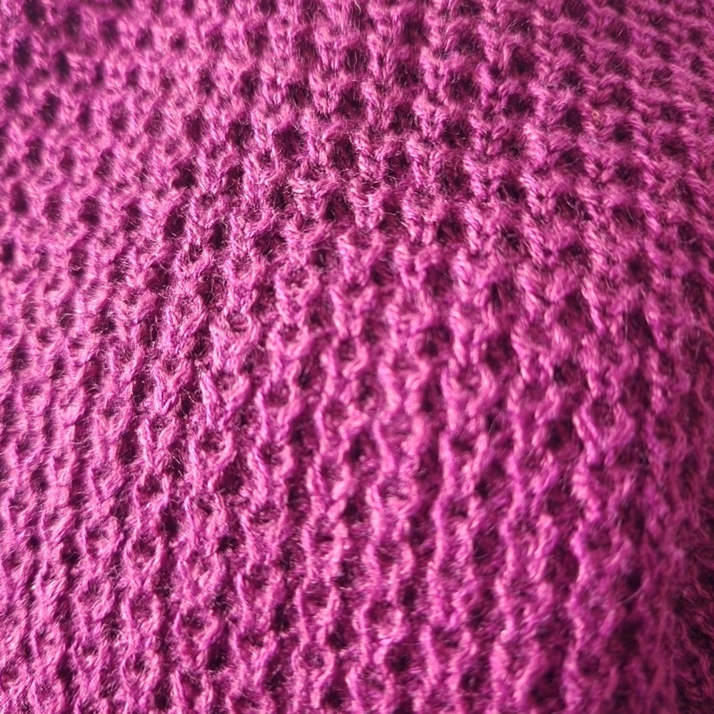 Black Tape Sweater Plus Size 2X Textured Sweater Purple Size - Picture 2 of 3